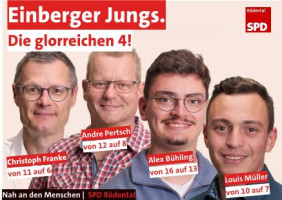 Christoph Franke, Andre Pertsch, Alexander Bühling, Louis Müller (v.l.n.r.)